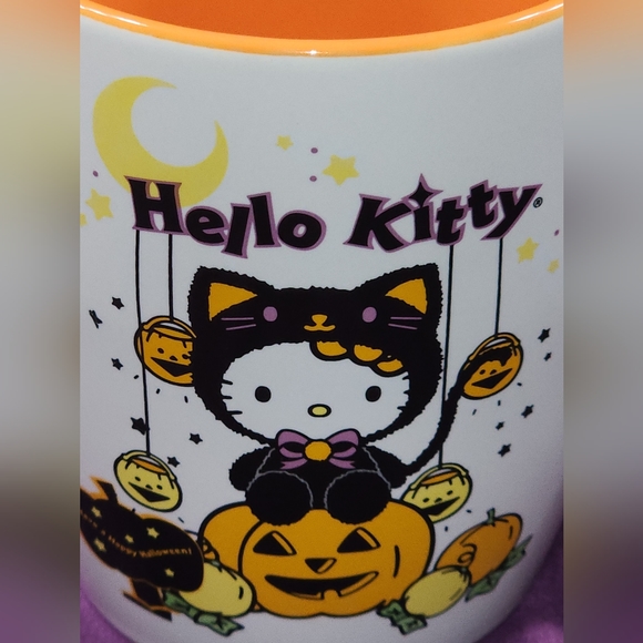 Hello Kitty Black Cat Mug with Moon and Pumpkin - Picture 5 of 5